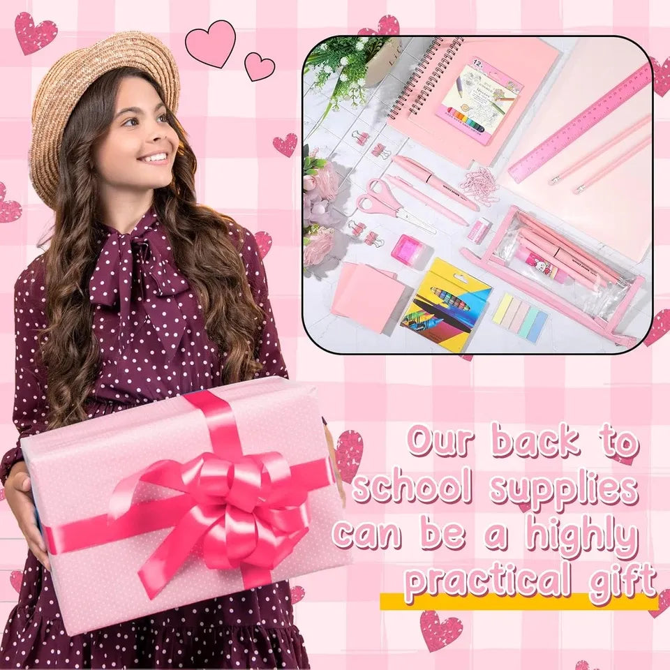 Lot 48 pcs Fournitures scolaires – Ensemble papeterie