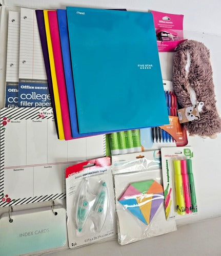 Lot 48 pcs Fournitures scolaires – Ensemble papeterie